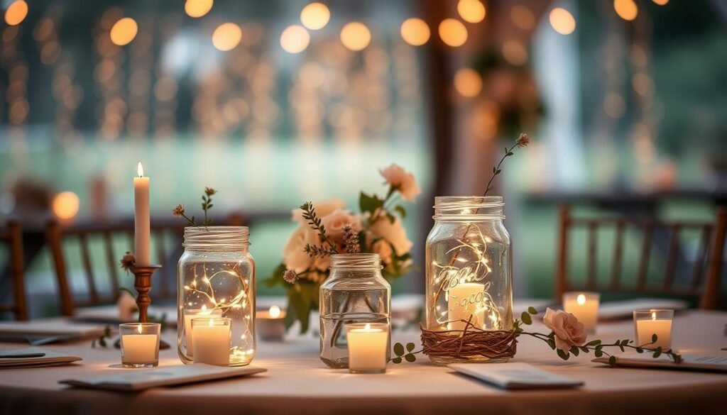Enchanting Fairy Light Mason Jar Centerpieces