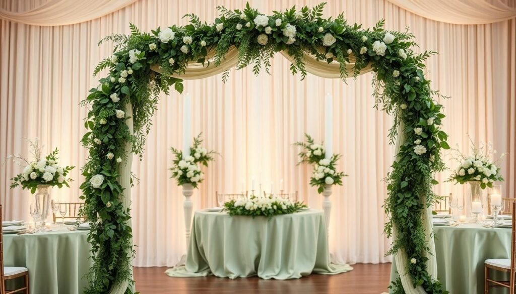 sage green wedding decor
