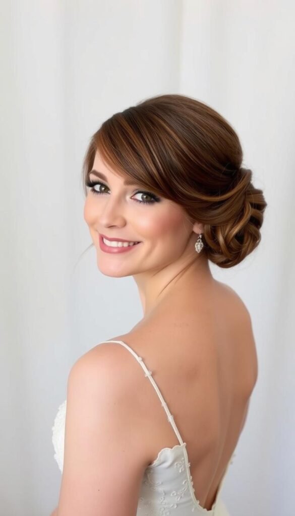 bridal hair with fringe bridal hair with fringe